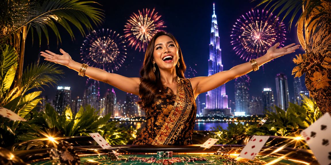 Meja dan pemain permainan baccarat di kasino Kuala Lumpur